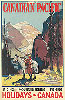 Poster advertising holidays in western Canada, 1940