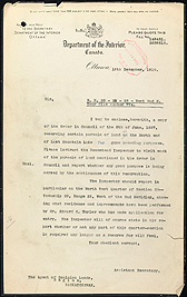 Demande d'inspection de parcelles de terrain en Saskatchewan, 16 dcembre 1910, RG 15, volume 518, dossier 148431
