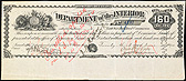Cancelled Land Scrip for 160 dollars, June 23, 1894, RG15-D-II-8-f, volume 1395