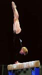Canada's Shanyn MacEachern competing in the gymnastics event at the 1996 Atlanta Summer Olympic Games. (CP PHOTO/COA/Claus Andersen)