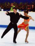 Canada's Chantal Lefebvre and Michel Brunet perform their routine during the ice dancing competition at the 1998 Winter Olympics in Nagano, Japan.(CP PHOTO/COA)