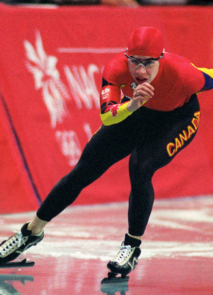 Canada's Isabelle Doucette skating the long track  at the 1998 Nagano Winter Olympics. (CP PHOTO/COA)