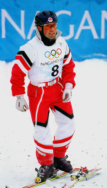 Canada's Nicolas Fontaine competes in the freestyle ski  event at the 1998 Nagano Olympic Games. (CP Photo/ COA)