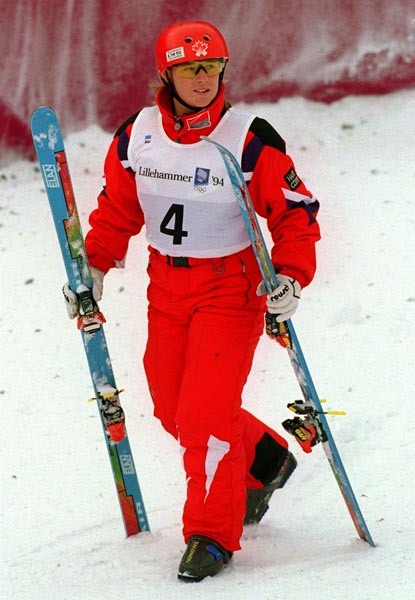 Canada's Caroline Olivier participated in the women's freestyle ski event at the 1994 Lillehammer Winter Olympics. (CP PHOTO/ COA)
