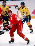 Canada's Peter Nedved in action against Sweden at the 1994 Lillehammer Winter Olympics. (CP PHOTO/ COA)