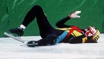 Marc Gagnon du Canada participe  une preuve de patinage de vitesse courte piste aux Jeux olympiques d'hiver de Lillehammer de 1994. (Photo PC/AOC)