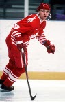 Canada's Peter Nedved in action against France at the 1994 Lillehammer Winter Olympics. (CP PHOTO/ COA)