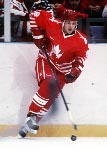 Canada's Todd Warriner competes in hockey action at the 1994 Winter Olympics in Lillehammer. (CP Photo/COA/Claus Andersen)