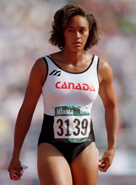 Canada's Lesley Tashlin at the 1996 Atlanta Summer Olympic Games.(CP PHOTO/COA/Claus Andersen)