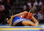 Canada's Oleg Ladik competing in the wrestling event at the 1996 Atlanta Summer Olympic Games. (CP PHOTO/COA/Claus Andersen)