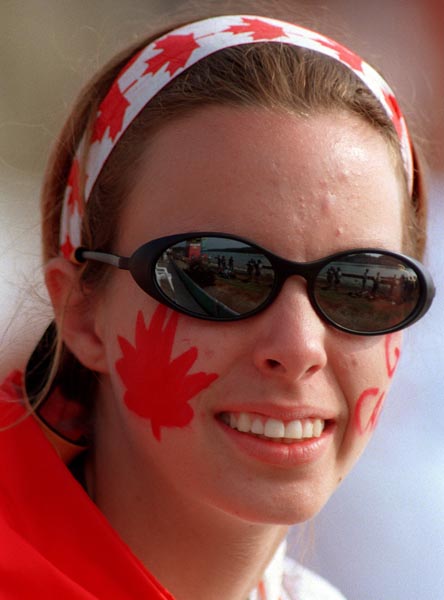 A Canadian supporter at the 1996 Atlanta Summer Olympic Games. (CP PHOTO/COA/Mike Ridewood)