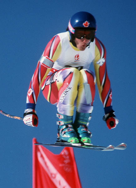 Felix Belczyk du Canada participe  l'preuve de ski alpin aux Jeux olympiques d'hiver d'Albertville de 1992. (Photo PC/AOC)