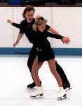 Canada's Doug Ladret and Christine Hough compete in the figure skating event at the 1992 Albertville Olympic winter Games. (CP PHOTO/COA/Scott Grant)