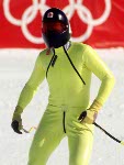 Vincent Poscente du Canada participe  l'preuve de vitesse en ski alpin aux Jeux olympiques d'hiver d'Albertville de 1992. (Photo PC/AOC)