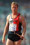 Canada's Steve Feraday competing in the javelin event at the 1992 Olympic games in Barcelona. (CP PHOTO/ COA/ Claus Andersen)