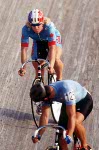 Canada's Curt Harnett competing in the track event at the 1992 Olympic games in Barcelona. (CP PHOTO/ COA/ Claus Andersen)