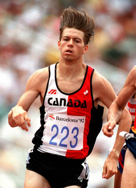 Canada's Graham Hood competing in the 1500m  event at the 1992 Olympic games in Barcelona. (CP PHOTO/ COA/ Claus Andersen)