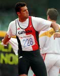 Canada's Freddie WIlliams competing in the 4x400m relay event at the 1992 Olympic games in Barcelona. (CP PHOTO/ COA/ Claus Andersen)