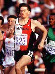 Ben Johnson du Canada participe  l'preuve du 100 m aux Jeux olympiques de Barcelone de 1992. (Photo PC/AOC)