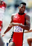 Ben Johnson du Canada participe  l'preuve du 100 m aux Jeux olympiques de Barcelone de 1992. (Photo PC/AOC)