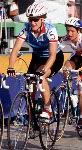 Canada's Alison Sydor (foreground) competing in the cross country cycling event at the 1996 Atlanta Summer Olympic Games. (CP PHOTO/COA/Mike Ridewood)
