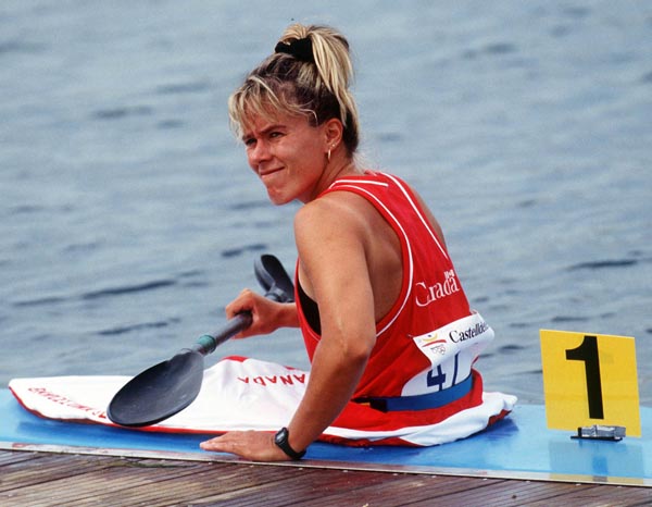 Canada's Klari MacAskill competing in the kayak event at the 1992 Olympic games in Barcelona. (CP PHOTO/ COA/ F.S. Grant)