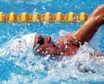 Canada's Gary Anderson competing in the swimming event at the 1988 Olympic games in Seoul. (CP PHOTO/ COA/ Cromby McNeil)