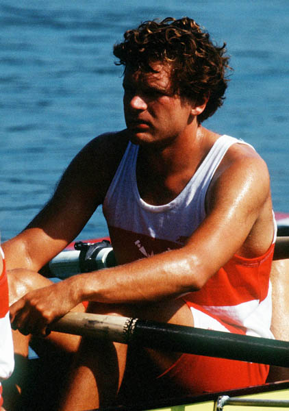 Canada's Michael Rascher competing in the men's 8+ rowing event at the 1992 Olympic games in Barcelona. (CP PHOTO/ COA/Ted Grant)