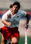 Canada's Milena Gaiga competing in the field hockey event at the 1992 Olympic games in Barcelona. (CP PHOTO/ COA/Claus Andersen)