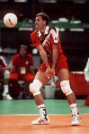 Canada's Terry Gagnon competing in the volleyball event at the 1992 Olympic games in Barcelona. (CP PHOTO/ COA/ Claus Andersen)