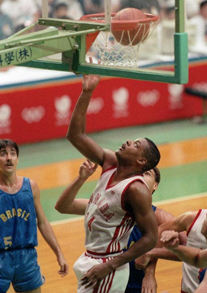 Canada's Wayne Yearwood competing in the basketball event at the 1988 Olympic games in Seoul. (CP PHOTO/ COA/ F. Scott Grant)