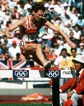 Canada's Graeme Fell competing in the 3000m steeplechase event at the 1992 Olympic games in Barcelona. (CP PHOTO/ COA/ Claus Andersen)