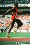 Canada's Edrick Floreal competing in the triple jump  event at the 1988 Olympic games in Seoul. (CP PHOTO/ COA/ F.S.Grant)