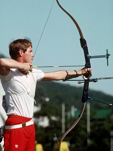 Canada's John McDonald competes in the archery event at the 1988 Olympic Games in Seoul. (CP Photo/ COA/F.S.Grant)