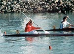 Canada's Carl Beaumier (left) competing in the k-1 kayaking event at the 1988 Olympic games in Seoul. (CP PHOTO/ COA/ Ted Grant)