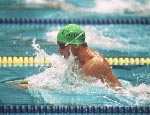 Victor Davis du Canada participe  une preuve de natation aux Jeux olympiques de Soul de 1988. (PC Photo/AOC)