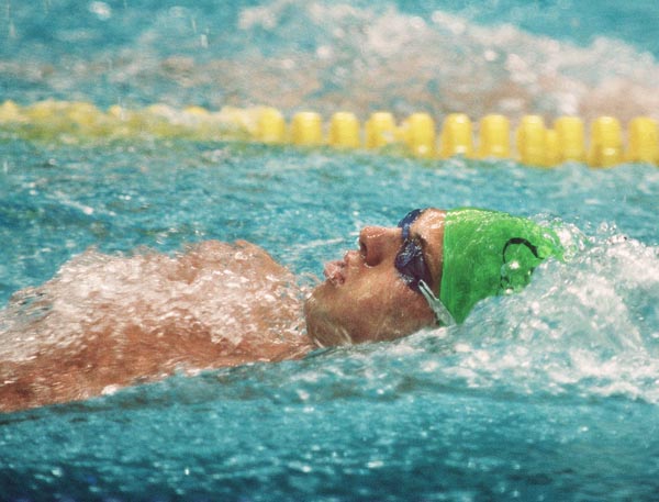Canada's Darren Ward competing in the swimming event at the 1988 Olympic games in Seoul. (CP PHOTO/ COA/ Cromby McNeil)