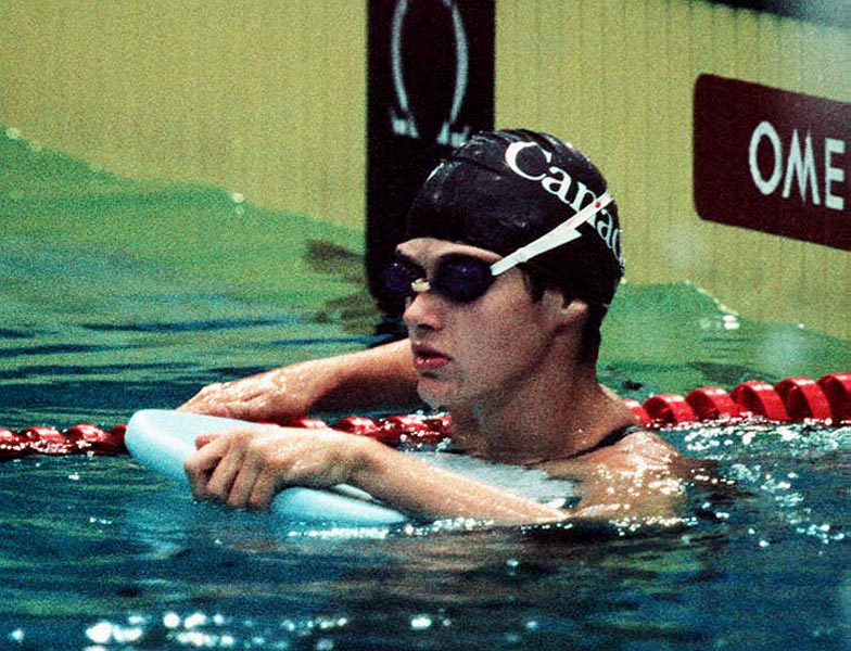 Canada's Keltie Duggan competing in the swimming event at the 1988 Olympic games in Seoul. (CP PHOTO/ COA/ Cromby McNeil)