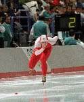 Canada's Ben Lamarche  participates in the speedskating event at the 1988 Winter Olympics in Calgary. (CP PHOTO/COA/T. O'lett)