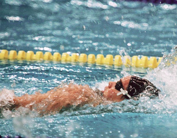 Canada's Lori Melien competing in the swimming event at the 1988 Olympic games in Seoul. (CP PHOTO/ COA/ Cromby McNeil)