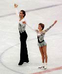 Canada's Isabelle Brasseur and Loyd Eisler participate in the pairs figure skating event at the 1988 Winter Olympics in Calgary. (CP PHOTO/COA)