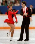 Canada's Melanie Cole and Michael Farrington participate in the pairs figure skating event at the 1988 Winter Olympics in Calgary. (CP PHOTO/COA)