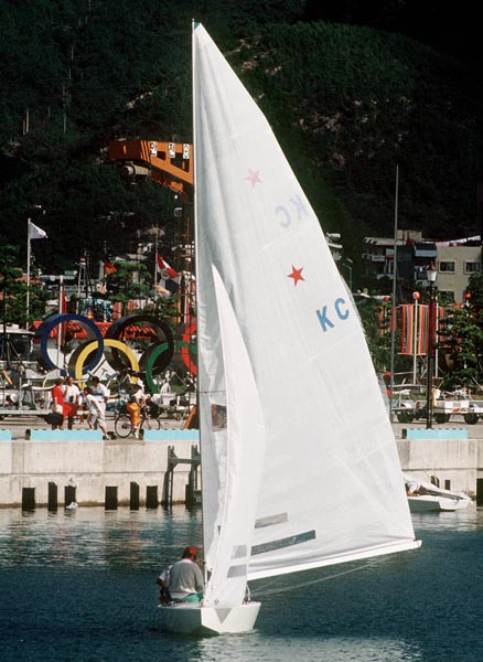 Canada's Bruce MacDonald  competing in the yachting event at the 1988 Olympic games in Seoul. (CP PHOTO/ COA/ Cromby McNeil)