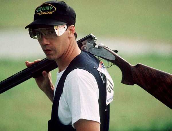 Canada's George Leary competing in the shooting event at the 1988 Olympic games in Seoul. (CP PHOTO/ COA/ C. McNeil)