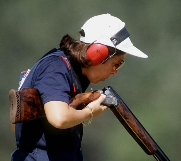 Canada's Susan Nattrass competing in the shooting event at the 1988 Olympic games in Seoul. (CP PHOTO/ COA/ C. McNeil)