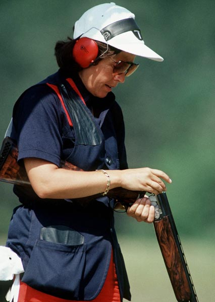 Canada's Susan Nattrass competing in the shooting event at the 1988 Olympic games in Seoul. (CP PHOTO/ COA/ C. McNeil)