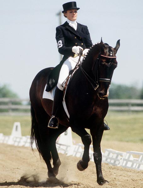 Canada's Ashley Nicoll riding Reipo in the equestrian event at the 1988 Olympic games in Seoul. (CP PHOTO/ COA/ C. McNeil)