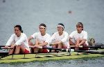 Canada's Jennifer Wallings competing in the rowing event at the 1988 Olympic games in Seoul. (CP PHOTO/ COA/ Cromby McNeil)