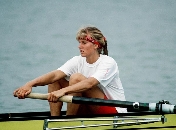 Canada's Jennifer Wallings competing in the rowing event at the 1988 Olympic games in Seoul. (CP PHOTO/ COA/ Cromby McNeil)