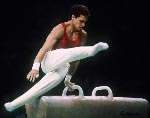 Canada's Lorne Bobkin compees in the gymnastics event at the 1988 Olympic games in Seoul. (CP PHOTO/ COA/ Tim O'lett)